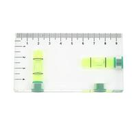 Two Dimensional Horizontal Bubble Level, Two Way Integrated Spirit Level, Full Transparent Acrylic Level with High Precision Molding for Picture Frame, Desk, Monitor,