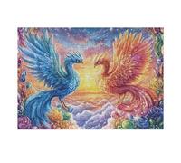Two Divine Birds in Starry Clouds 300 Piece Jigsaw Puzzle Pack Teens Beginners Cognitive Development Puzzle Fans Group Play Anniversary Recycled Cardboard 300 PCS