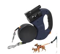 Two Dog Lead Non Slip Foldable Waterproof LED Lights 360 Degree Rotation
