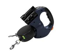 Two Dog Lead Non Slip Foldable Waterproof LED Lights 360 Degree Rotation
