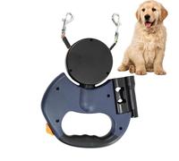 Two Dog Reflective Retractable Pet Rope, Pet Walking Rope For Dogs, Ergonomic Hook, Convenient Hook, Untangle Automatically, Dogs Walking Rope, For Small Dogs, For Medium Dogs, For Large Dogs, Reflect
