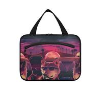 Two Dogs Driving A Car Hanging Toiletry Bag for Men Travel with Hook, Designer Accessories Medicine Bags for Women Hotel bolsos para Hombre L