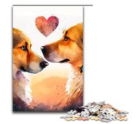 Two Dogs Love Piece Jigsaw Puzzles for Adults Wooden Jigsaw Puzzles Home Activity for Holidays Birthdays And Family Game Nights 1000 PCS(75x50cm)