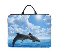 Two Dolphins, 14 Inch Laptop Sleeve, Notebook Bag Laptop Case Sleeve Briefcase with Handle