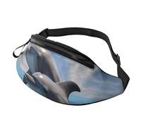 Two Dolphins Fanny Pack for Men Women Fashion Running Waist Packs Waterproof Crossbody Bags Everywhere Belt Bag with Adjustable Strap Sports Hip Pack for Travel Wallet