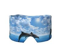 Two Dolphins, Full Eye Covers Light Blocking Eye Mask Sleep Eye and Ear Muffs