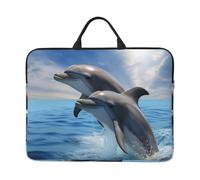 Two Dolphins Laptop Case 14 Inch Laptop Sleeve Computer Carrying Bag Shockproof Protective Notebook Case Portable Laptop Bag Waterproof Briefcase Bag for Men Women
