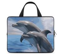 Two Dolphins Laptop Sleeve Ultra-Thin, Waterproof 12inch Laptop Bags, Portable Protective Computer Bag with Hand Strap