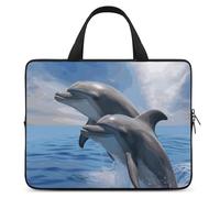 Two Dolphins Laptop Sleeve Ultra-Thin, Waterproof 15inch Laptop Bags, Portable Protective Computer Bag with Hand Strap