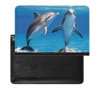 Two Dolphins Passport Holder ID Card Protector Case Holder Travel Pack Unisex-adult Waterproof Passport