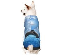 Two Dolphins Small Pets Wear Hoodies,Dog Jumper Sweatshirt,Warm And Lightweight, Soft Texture, Easy To Wear