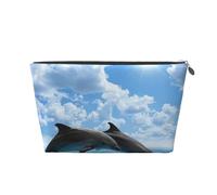Two Dolphins, Toiletry Pouch Makeup Bag Cosmetic Bag Portable Travel Toiletry Bag