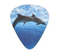 Two Dolphins Unique Guitar Picks With Clear Prints And Multiple Thicknesses