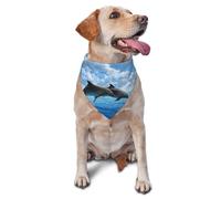 Two DolphinsDog Bandanas Cat Puppy Scarfs Washable Pet Handkerchief