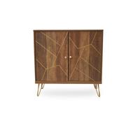 Two-Door Sideboard with Hairpin Legs - Mid-Century Modern, Industrial Wood Veneer Cabinet for Ample Storage - 2406264