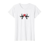 Two Dove Birds and A Heart Value Graphic T-Shirt, Women, White, M