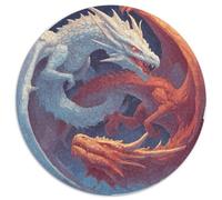 Two Dragons Flying in Circles Rätsel Für Erwachsene || 1000pcs (67.5x67.5cm) Puzzles Lernspiele Home Decor Puzzles