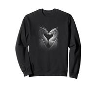 Two Dragons Forming Heart Shape Fantasy Romance Sweatshirt