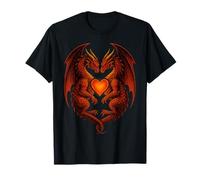 Two Dragons Heart Symbol Mythical Love T-Shirt