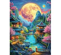 Two Dragons in Magical Forest 1000 Piece Count Premium Jigsaw Puzzle Magical Animal Fairy Tale Teen Fans 14-18 Yrs Ultra Difficult Leisure Adventure Valentines Gift Sturdy Paperboard 1000 PCS