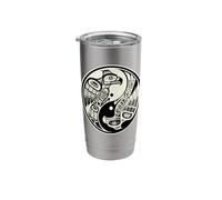 Two Eagles Pacific Northwest Native American Indian Style Stainless Steel Insulated Tumbler