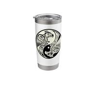 Two Eagles Pacific Northwest Native American Indian Style Stainless Steel Insulated Tumbler