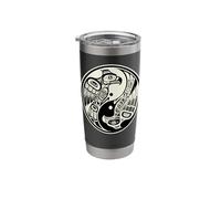 Two Eagles Pacific Northwest Native American Indian Style Stainless Steel Insulated Tumbler