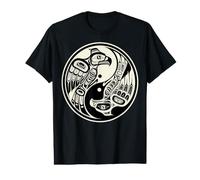 Two Eagles Pacific Northwest Native American Indian Style Value Graphic T-Shirt
