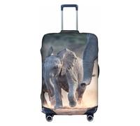 Two Elephants Playing Luggage Cover Suitcase Trolley Case Protector Elastic Washable Anti Scratch Fit 18-32 Inch