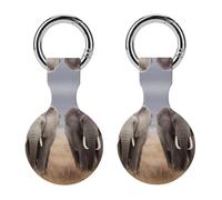 Two Elephants Walk Compatible with Airtag GPS Cases 2PCS