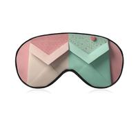 Two Envelopes Eye Mask, Side Sleeping Mask Light Blindfold Sleeping Mask Nose Pad and Elastic Band for Children Women and Men