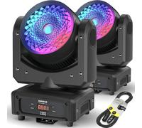 Two Equinox Fusion 120Q RGBW Moving Head DJ Disco Lighting Effect inc DMX Lead