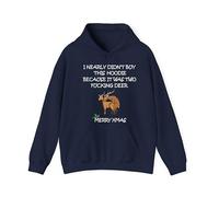 Two F*cking deer Hoodie Merry Christmas two F*cking deer hoodie Xmas Funny 2 F*cking deer Hood xmas festive Santa Top Navy