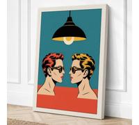Two Faces, One Light Modern Canvas Wall Art Print 36x24 Inch (91 x 61 cm)