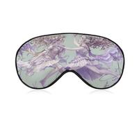 Two Fairies Dancing Sleep Mask Light Blocking Eye Cover Polyester Eye Mask with Elastic Strap Blindfold for Side Sleeper Sleeping Masks Face Hugging for Women Men Travel