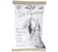 Two Farmers Crisps, Woodland Mushroom & Wild Garlic Hand Cooked Crisps, Vegan and Vegetarian, Gluten Free, 100% Compostable Bags, 12 x 150g