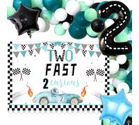 Two Fast 2 Curious Backdrop Decoration 2 Fast Birthday Decorations Growing Up Two Fast Birthday Supplies Boys Girls