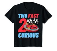 Two Fast 2 Curious Racing Car 2nd Birthday Boys Family Boy T-Shirt