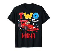 Two Fast Mama of The Birthday Boy Racing Car Family T-Shirt