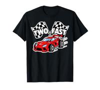 Two Fast Racing Car Speed Checkered Flags T-Shirt