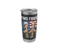 Two Fiddy 1776-2026 Founding Fathers USA Flag Stainless Steel Insulated Tumbler