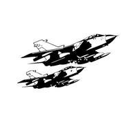 Two Fighter Planes Wall Stickers Paster Paper 48x88.4cm Do not Damage The Wall Surface Large Black