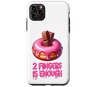 Two Fingers Is Enough Funny Donut Adult Novelty Hen Party Case for iPhone 11 Pro Max