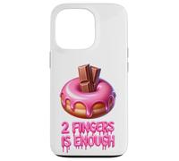 Two Fingers Is Enough Funny Donut Adult Novelty Hen Party Case for iPhone 13 Pro