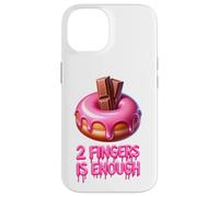 Two Fingers Is Enough Funny Donut Adult Novelty Hen Party Case for iPhone 14