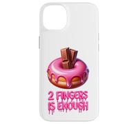 Two Fingers Is Enough Funny Donut Adult Novelty Hen Party Case for iPhone 14 Plus