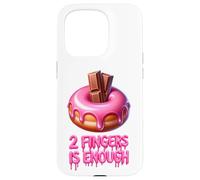 Two Fingers Is Enough Funny Donut Adult Novelty Hen Party Case for iPhone 15 Pro
