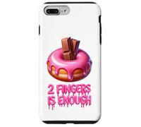 Two Fingers Is Enough Funny Donut Adult Novelty Hen Party Case for iPhone 7 Plus/8 Plus