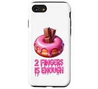 Two Fingers Is Enough Funny Donut Adult Novelty Hen Party Case for iPhone SE (2020) / 7 / 8
