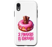 Two Fingers Is Enough Funny Donut Adult Novelty Hen Party Case for iPhone XR